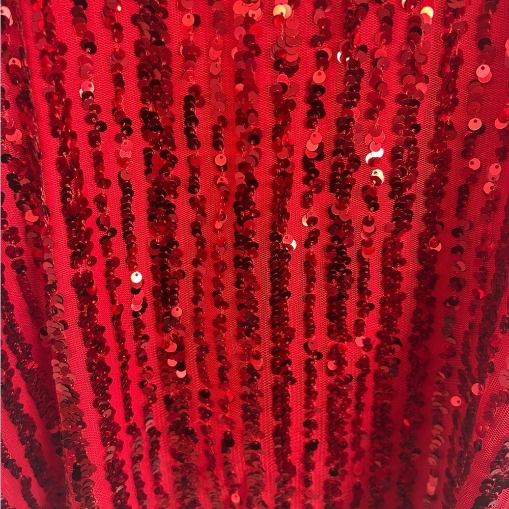 No Boundaries Red Sequin V-Neck Cami Tank Womens Juniors Size Large (11-13) NWT - Picture 7 of 11